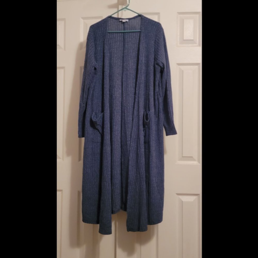 LulaRoe XL Sarah Cardigan  - Deep Blue